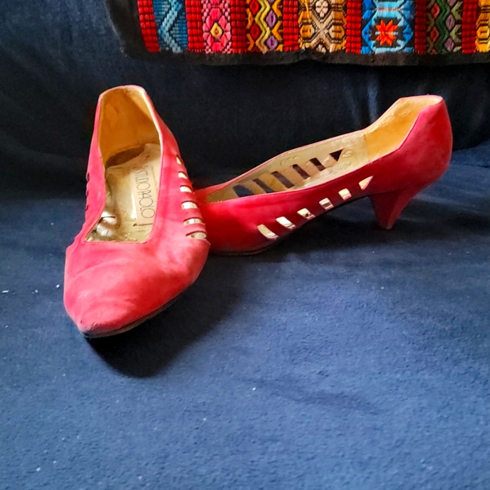 Studio Paolo pink suede shoes size 7